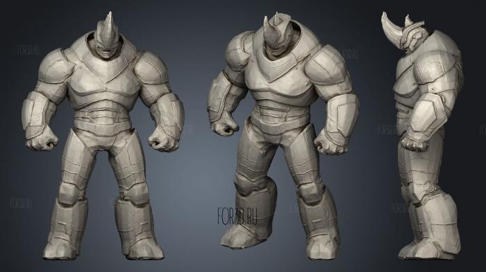 Rhino Marvel 3d stl модель для ЧПУ