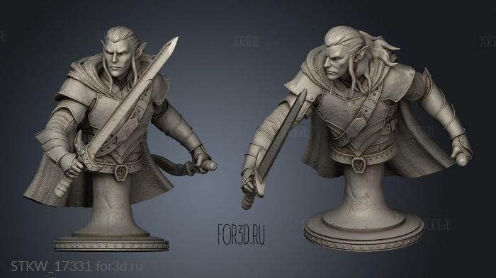 Primal Lilith Archmage and Augur Elf Warrior Elfwarrior stl model for CNC