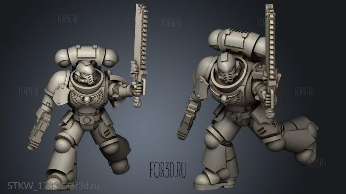 Warrior Melee Combatants stl model for CNC