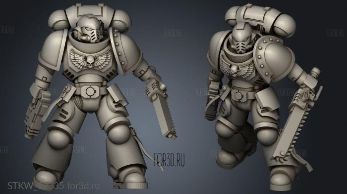 Warrior Melee Combatants stl model for CNC