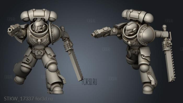 Warrior Melee Combatants stl model for CNC