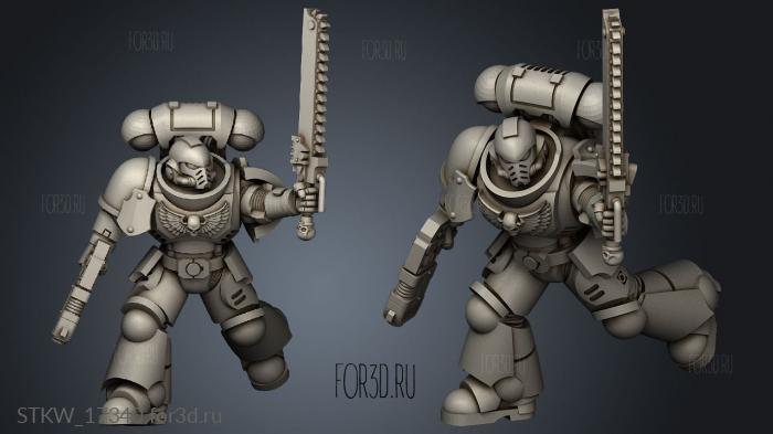 Warrior Melee Combatants stl model for CNC