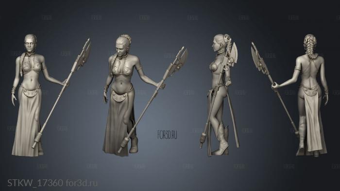 Princess Leia stl model for CNC