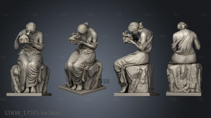 psyche opening the golden box stl model for CNC