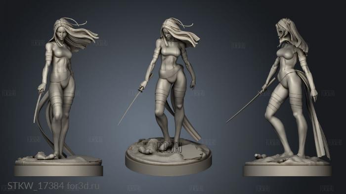 Psylocke stl model for CNC