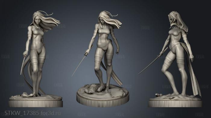 Psylocke stl model for CNC