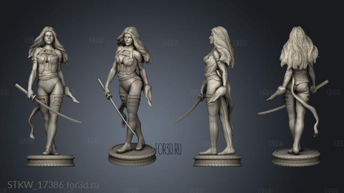 Psylocke Base stl model for CNC