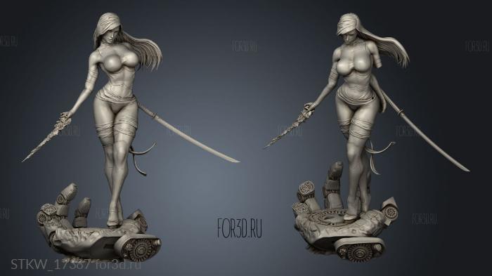 Psylocke Juan Bravos stl model for CNC