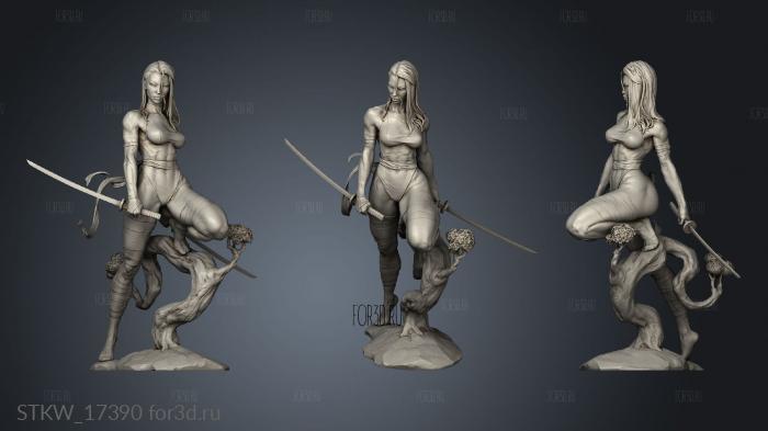 Psylocke Yan stl model for CNC