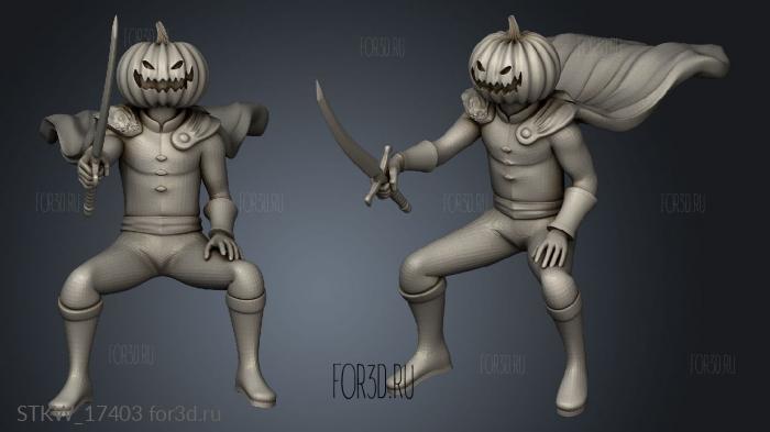 Pumpkin Rider stl model for CNC