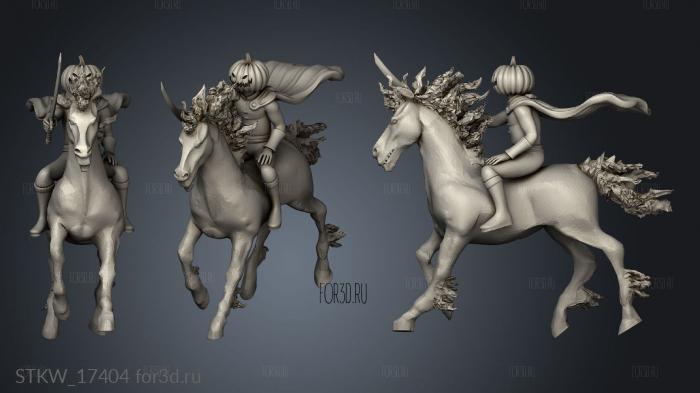Pumpkin Rider with Mount stl model for CNC