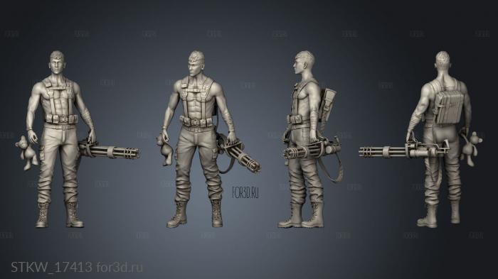 Punisher Ammo stl model for CNC