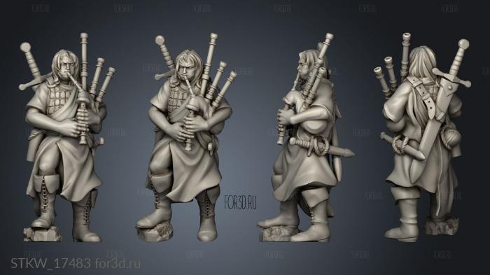 QUESTING KNIGHT MUSICIAN FOOT 3d stl модель для ЧПУ