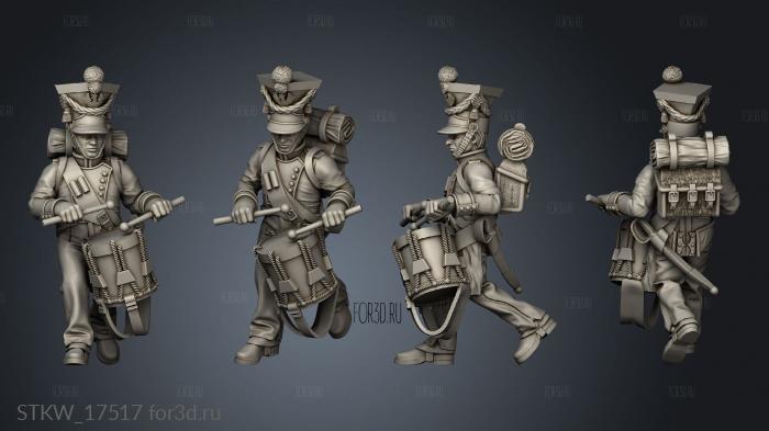 FUSILIERS Command Drummer stl model for CNC