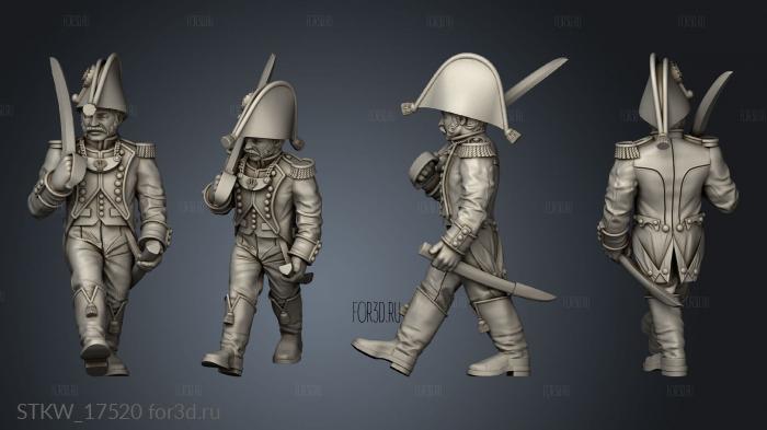 FUSILIERS Command Officer stl model for CNC