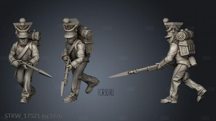 Fusiliers Skirmish stl model for CNC