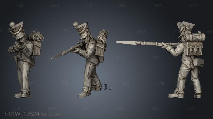 Fusiliers Skirmish stl model for CNC