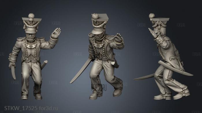 Fusiliers Skirmish Officer stl model for CNC