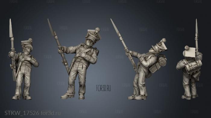 Fusiliers Skirmish Wounded stl model for CNC