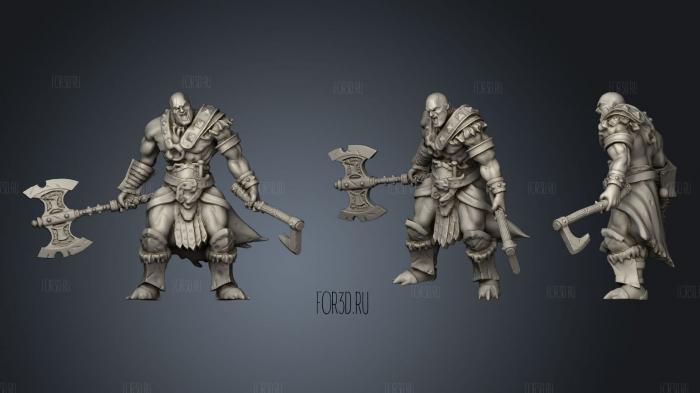 Barbarian from MMF Dan Kelly stl model for CNC