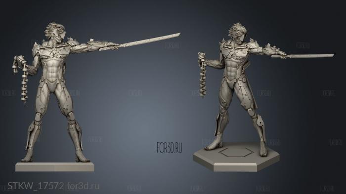 Raiden Metal gear rising stl model for CNC
