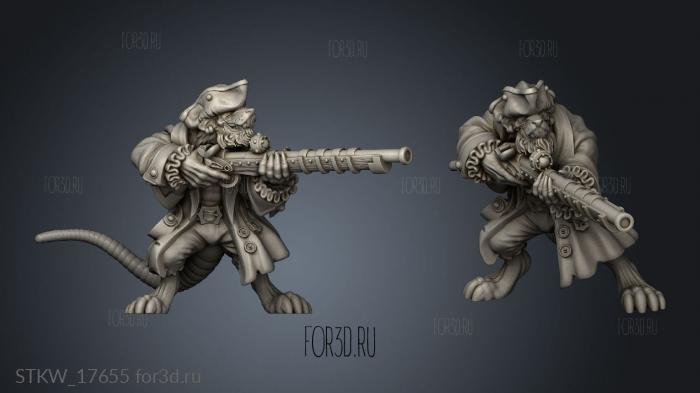 Rat Rifleman Rifle Man stl model for CNC