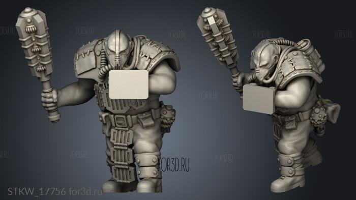 Red Makers Squad Giants stl model for CNC