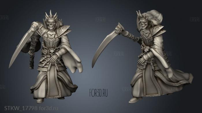 Ancient Lich Scythe stl model for CNC