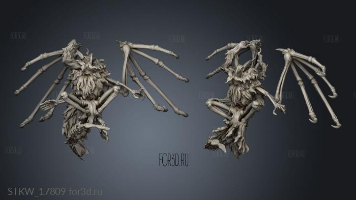 Dragonborn Skeleton Breath Attack stl model for CNC