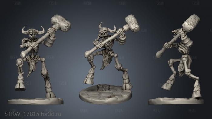 Minotaur Skeleton Hammer 3d stl модель для ЧПУ