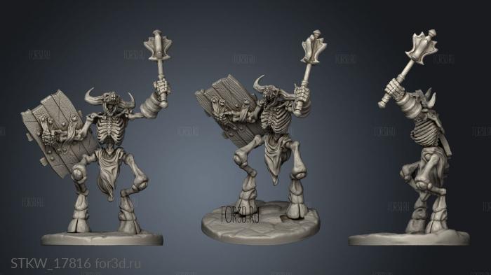 Minotaur Skeleton Mace Shield 3d stl модель для ЧПУ