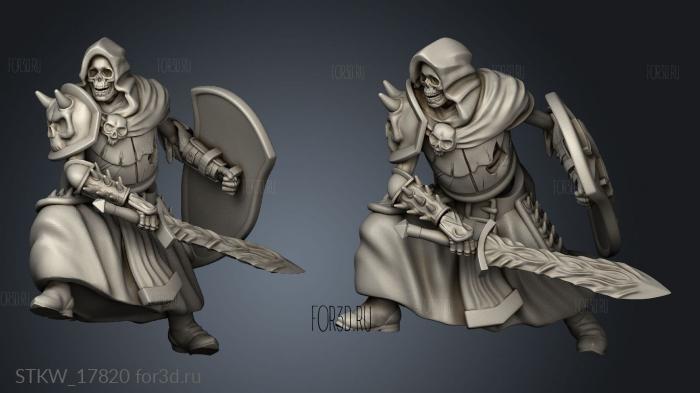 Skeleton Hooded Knight 3d stl модель для ЧПУ