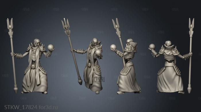 Skeleton Warlock stl model for CNC