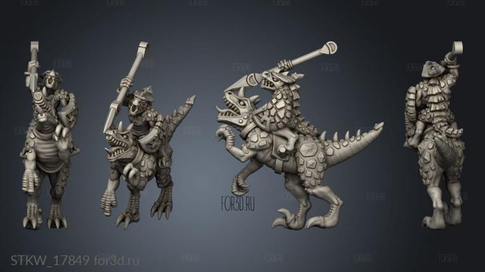 reptilian cavalry stl model for CNC