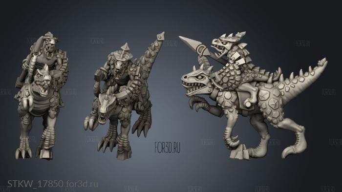 reptilian cavalry stl model for CNC