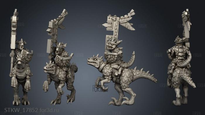 reptilian cavalry stl model for CNC