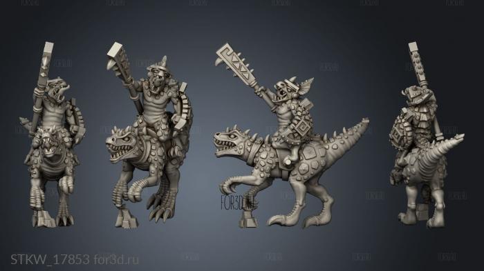 reptilian cavalry stl model for CNC