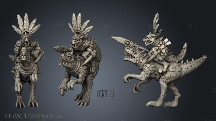 reptilian cavalry stl model for CNC