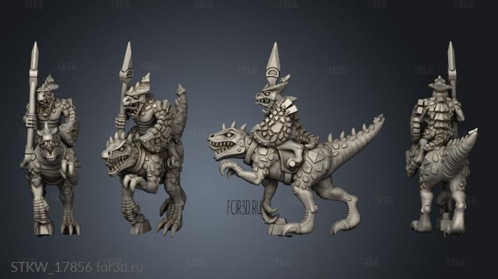 reptilian cavalry stl model for CNC