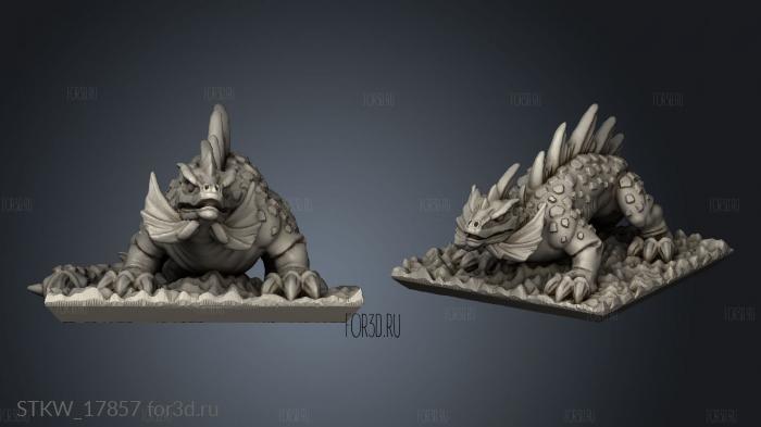 reptilian fire lizard 3d stl модель для ЧПУ