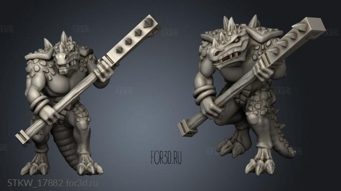 reptilian hulk stl model for CNC