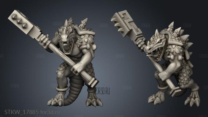 reptilian hulk stl model for CNC