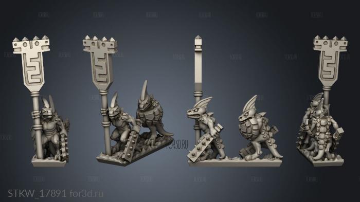 reptilian infantry stl model for CNC