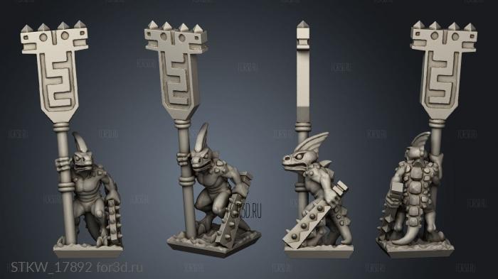 reptilian infantry stl model for CNC