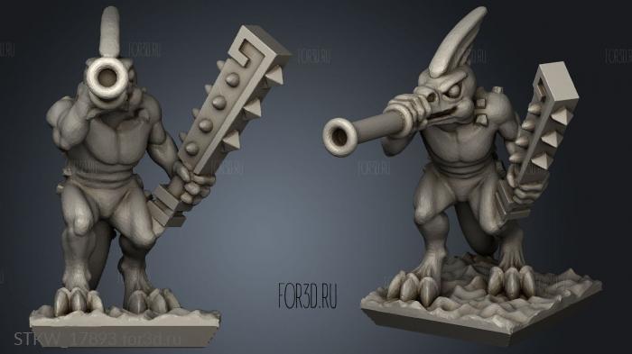 reptilian infantry stl model for CNC