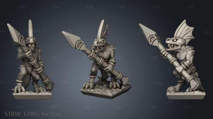 reptilian infantry champion stl model for CNC