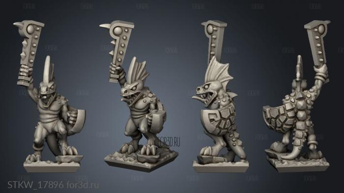 reptilian infantry champion stl model for CNC
