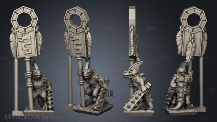 reptilian infantry stl model for CNC