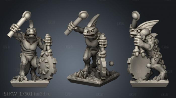 reptilian infantry musician stl model for CNC