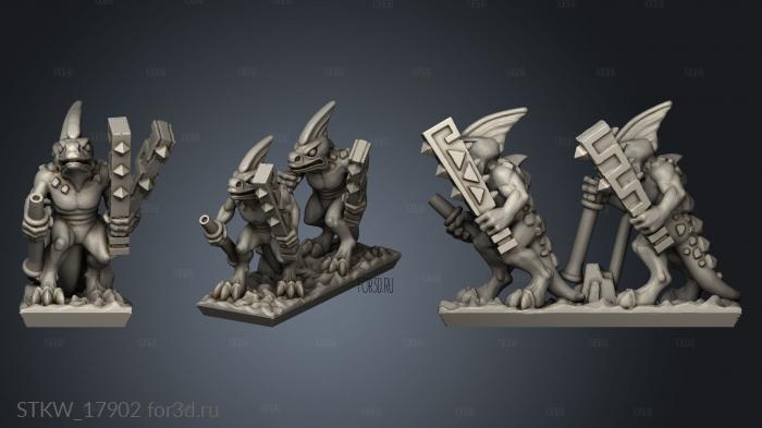 reptilian infantry stl model for CNC